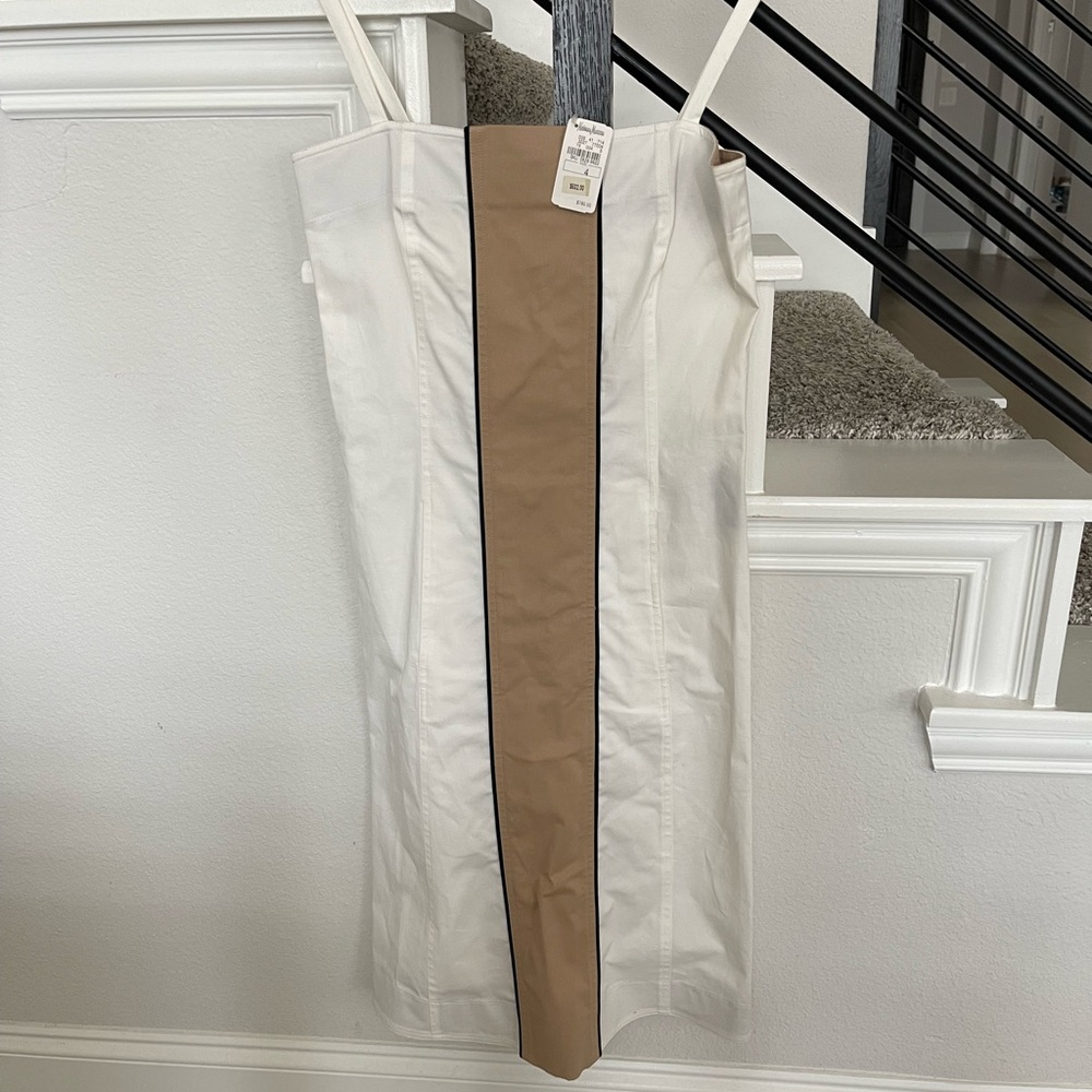Fendi White and Tan Dress